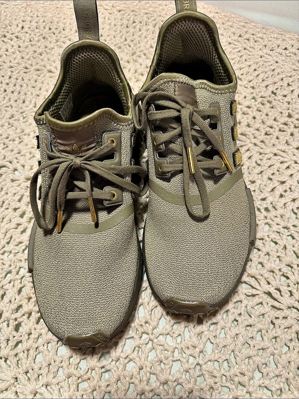 adidas NMD_R1 Olive Knit Sneakers Women's US 7.5
